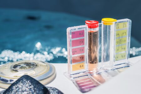 Swimming Pool Water Chlorine and PH Level Test