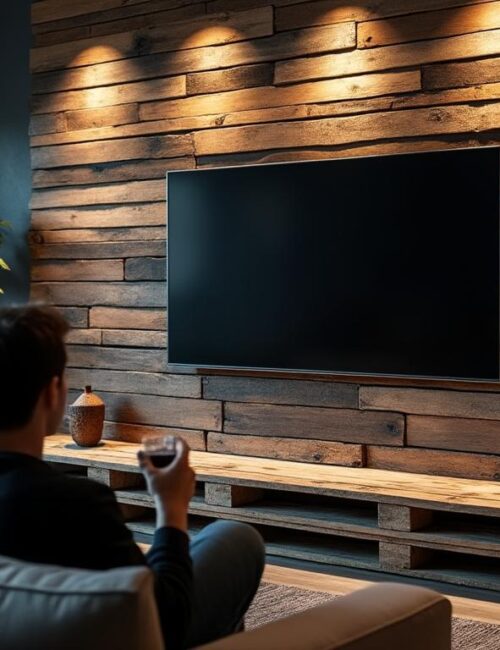 découvrez des idées créatives pour concevoir une paroi tv unique en utilisant des palettes, et transformez votre salon en un espace tendance et accueillant.