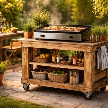 découvrez notre tutoriel diy pour créer un chariot pour plancha en palette, idéal pour organiser vos repas d'été en toute convivialité.