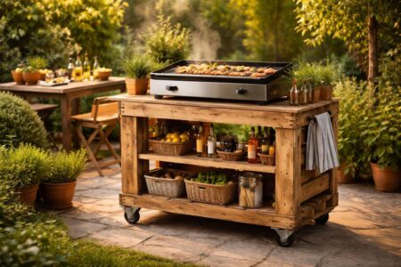 découvrez notre tutoriel diy pour créer un chariot pour plancha en palette, idéal pour organiser vos repas d'été en toute convivialité.