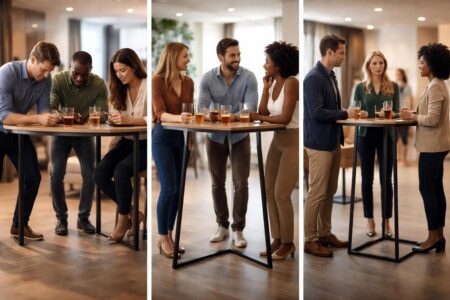 découvrez comment la hauteur d'un mange debout peut influencer la convivialité lors de vos événements et optimiser les échanges entre invités.