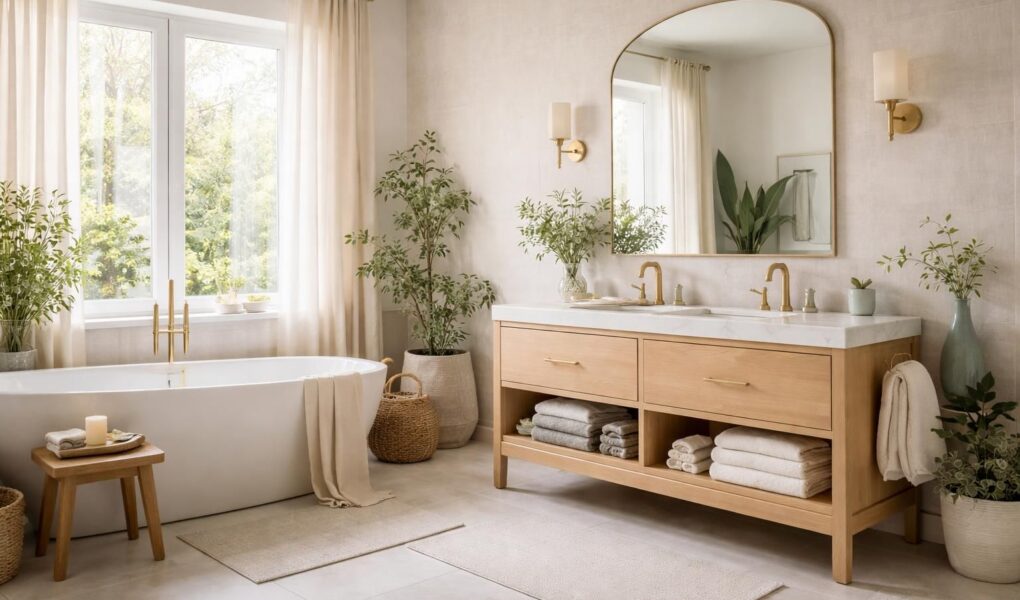 découvrez comment créer une salle de bain apaisante grâce aux couleurs douces et aux matières naturelles incontournables pour une ambiance zen et relaxante.