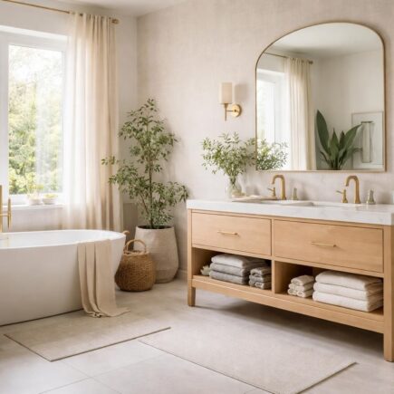 découvrez comment créer une salle de bain apaisante grâce aux couleurs douces et aux matières naturelles incontournables pour une ambiance zen et relaxante.