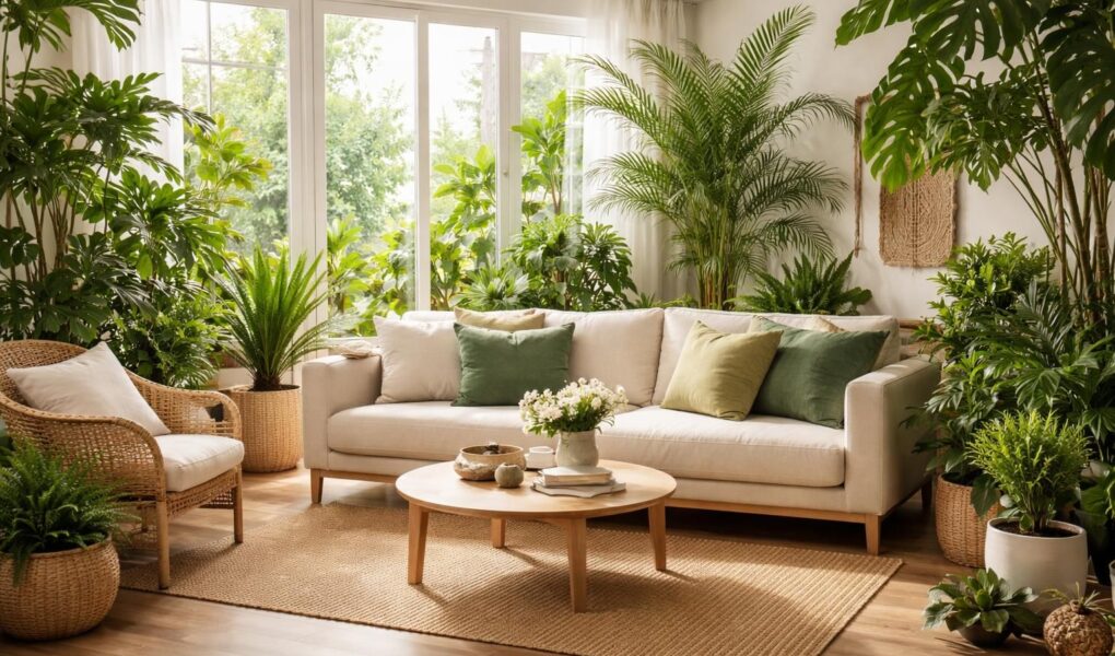 transformez votre salon en une oasis urbaine grâce à nos idées déco jungle, alliant plantes luxuriantes et touches de vert pour une ambiance naturelle et apaisante.