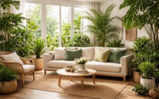 transformez votre salon en une oasis urbaine grâce à nos idées déco jungle, alliant plantes luxuriantes et touches de vert pour une ambiance naturelle et apaisante.