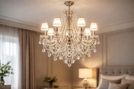 découvrez notre lustre de chambre argenté, idéal pour apporter une touche de brillance et de luxe à votre intérieur. élégance et lumière garantissent une ambiance raffinée.