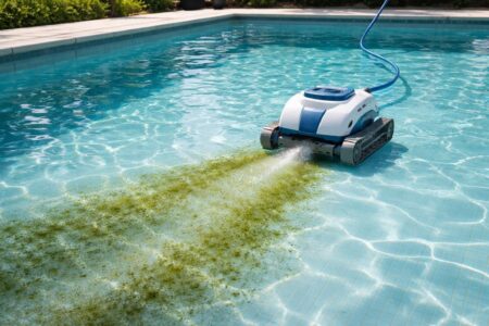 découvrez nos solutions efficaces pour éliminer rapidement la poussière verte au fond de votre piscine et retrouver une eau claire et propre.