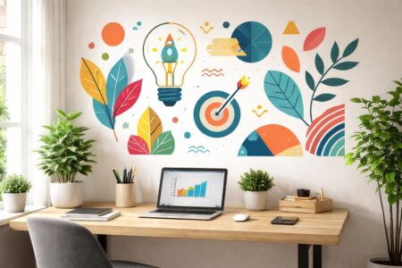 découvrez nos stickers muraux pour bureau et apportez une touche de dynamisme et d'élégance à votre espace de travail. personnalisez votre environnement avec style et créativité.