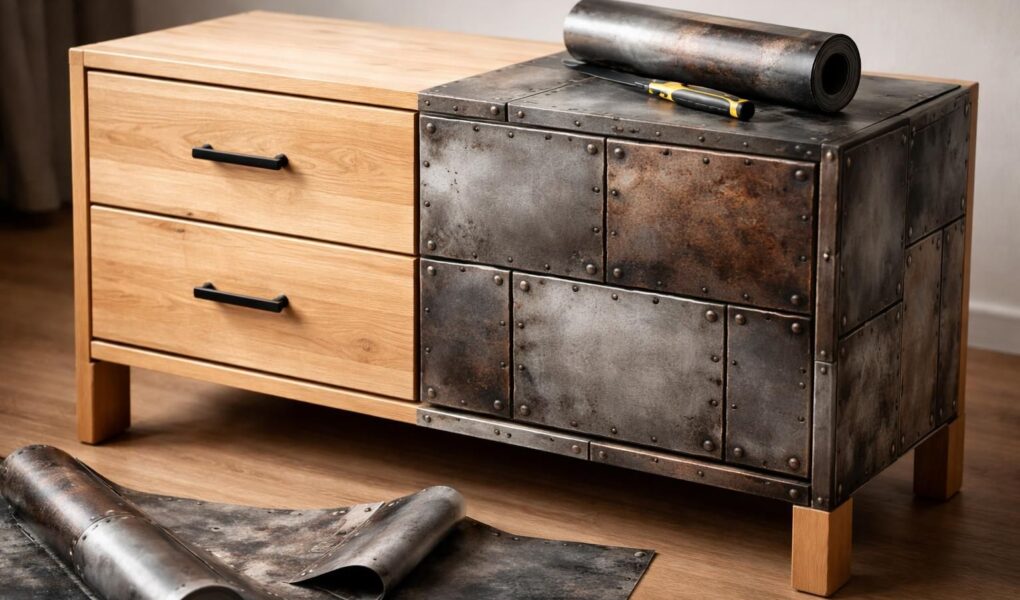 découvrez nos stickers style industriel pour meuble et transformez votre mobilier avec un effet métal en un clin d'œil. facile à poser, ils apportent une touche design et moderne à votre intérieur.