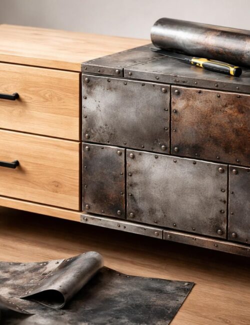 découvrez nos stickers style industriel pour meuble et transformez votre mobilier avec un effet métal en un clin d'œil. facile à poser, ils apportent une touche design et moderne à votre intérieur.