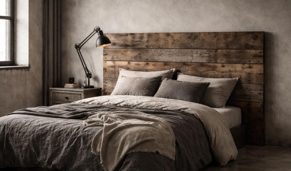 découvrez comment fabriquer une tête de lit en planche de coffrage pour un style industriel brut avec notre tutoriel simple et étape par étape.