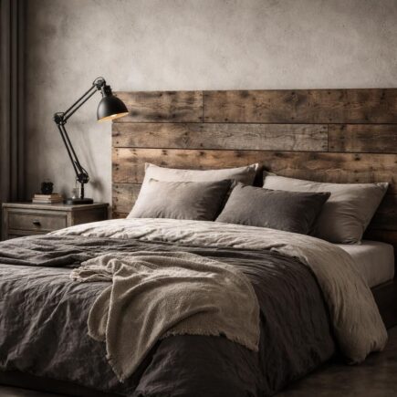 découvrez comment fabriquer une tête de lit en planche de coffrage pour un style industriel brut avec notre tutoriel simple et étape par étape.