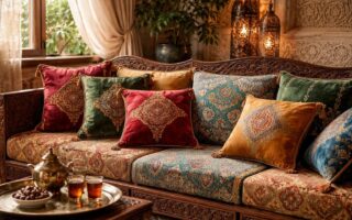découvrez comment choisir les tissus et motifs parfaits pour vos coussins de salon marocain afin d'apporter confort et authenticité à votre décoration intérieure.