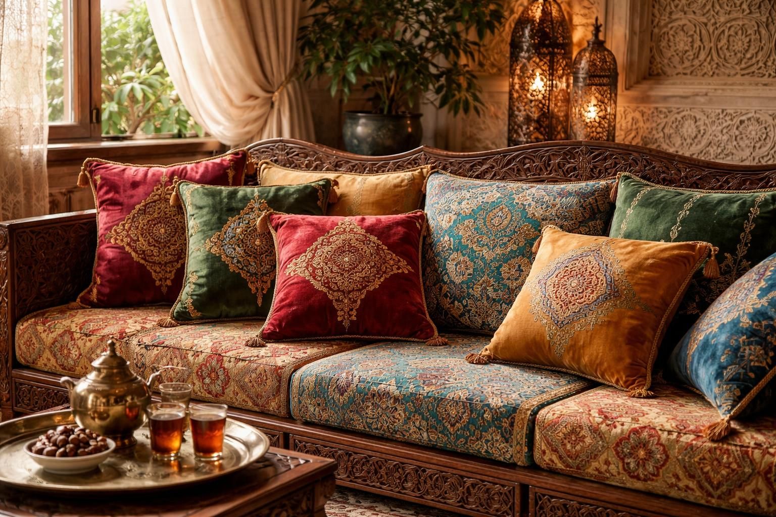 découvrez comment choisir les tissus et motifs parfaits pour vos coussins de salon marocain afin d'apporter confort et authenticité à votre décoration intérieure.