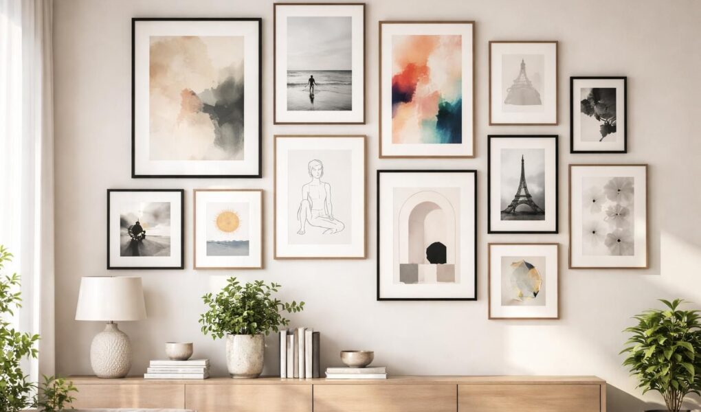 découvrez nos conseils pour créer une galerie murale parfaite avec un ensemble de tableaux, alliant harmonie, style et personnalité dans votre décoration intérieure.