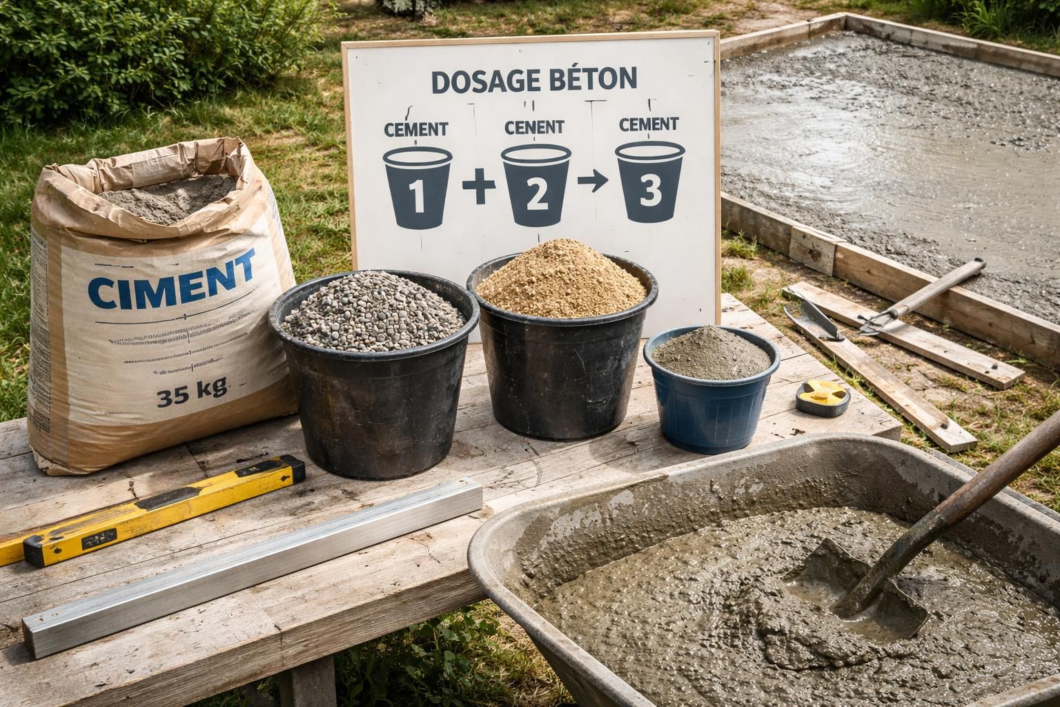 découvrez notre guide complet pour bien doser le béton et réaliser une dalle de terrasse solide et durable. conseils pratiques et proportions idéales pour réussir votre projet.