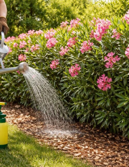 découvrez nos astuces pour favoriser une croissance rapide et saine de votre laurier-rose en haie, et embellir votre jardin toute l'année.