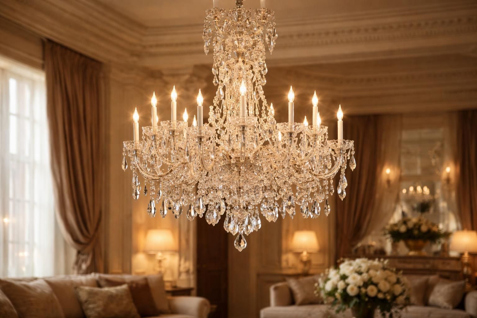 découvrez l'élégance intemporelle du lustre en cristal de baccarat, un chef-d'œuvre de luxe qui sublime votre intérieur avec raffinement et éclat.