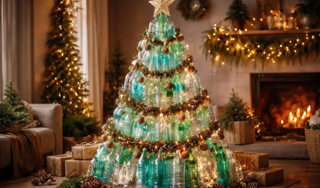 découvrez comment créer un sapin de noël original et écologique en recyclant des bouteilles plastiques. une idée diy simple et durable pour célébrer noël tout en protégeant la planète.