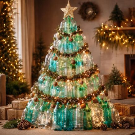 découvrez comment créer un sapin de noël original et écologique en recyclant des bouteilles plastiques. une idée diy simple et durable pour célébrer noël tout en protégeant la planète.