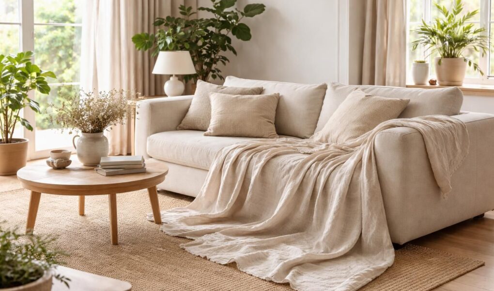 découvrez comment recouvrir votre canapé de lin pour apporter une touche d'élégance naturelle et une atmosphère chaleureuse à votre intérieur grâce à cette astuce déco simple et tendance.