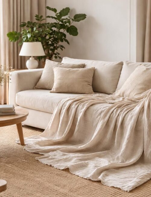 découvrez comment recouvrir votre canapé de lin pour apporter une touche d'élégance naturelle et une atmosphère chaleureuse à votre intérieur grâce à cette astuce déco simple et tendance.