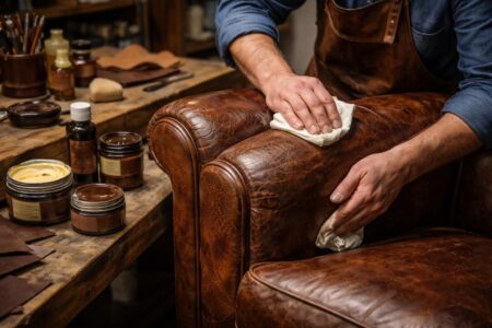 découvrez comment restaurer un fauteuil club en nourrissant et réparant efficacement un cuir ancien pour lui redonner charme et longévité.