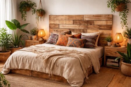 apprenez à fabriquer une tête de lit bohème en palette grâce à ce tutoriel détaillé étape par étape, pour un style unique et chaleureux dans votre chambre.