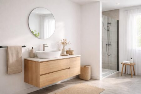 découvrez notre avis complet sur la peinture rénovation v33 décolab salle de bain, idéale pour protéger et rafraîchir vos murs avec une finition durable et résistante à l'humidité.