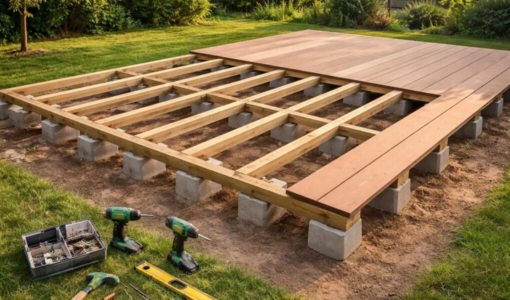 découvrez comment construire facilement une terrasse en bois sur plots béton étape par étape, pour un extérieur élégant et durable fait soi-même.