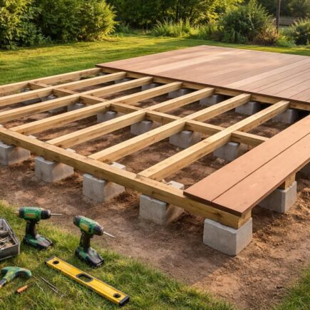 découvrez comment construire facilement une terrasse en bois sur plots béton étape par étape, pour un extérieur élégant et durable fait soi-même.