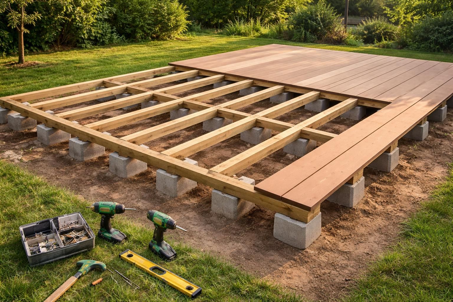 découvrez comment construire facilement une terrasse en bois sur plots béton étape par étape, pour un extérieur élégant et durable fait soi-même.
