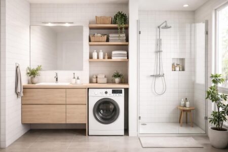 découvrez nos astuces pour aménager efficacement votre salle de bain et intégrer une machine à laver de manière pratique et esthétique.