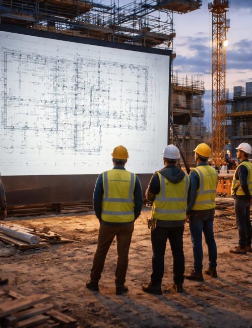 découvrez comment afficher facilement plans et mesures en grand sur un écran de projection pour optimiser la gestion de votre chantier et améliorer la visibilité des informations clés.