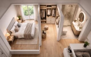 découvrez comment une suite parentale en enfilade peut optimiser l'espace de votre logement grâce à un plan astucieux et fonctionnel.