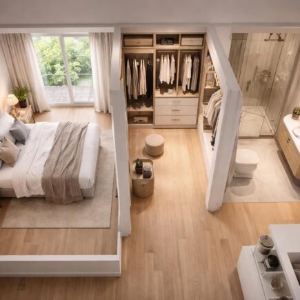 découvrez comment une suite parentale en enfilade peut optimiser l'espace de votre logement grâce à un plan astucieux et fonctionnel.
