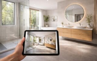 découvrez notre application ipad pour visualiser et aménager facilement votre salle de bain, en plaçant meubles et optimisant la circulation.