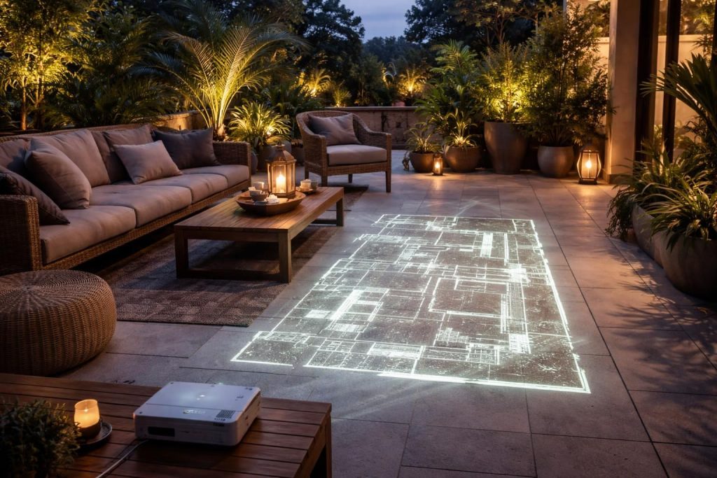 découvrez comment aménager votre espace extérieur en projetant un plan de terrasse à l'aide d'un vidéoprojecteur acer pour un résultat précis et innovant.