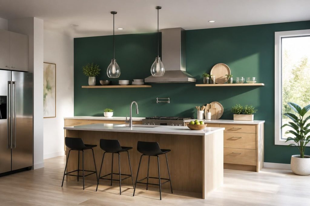 découvrez nos idées de peinture pour cuisine et apprenez comment créer un mur accent qui transformera votre espace en un lieu élégant et chaleureux.